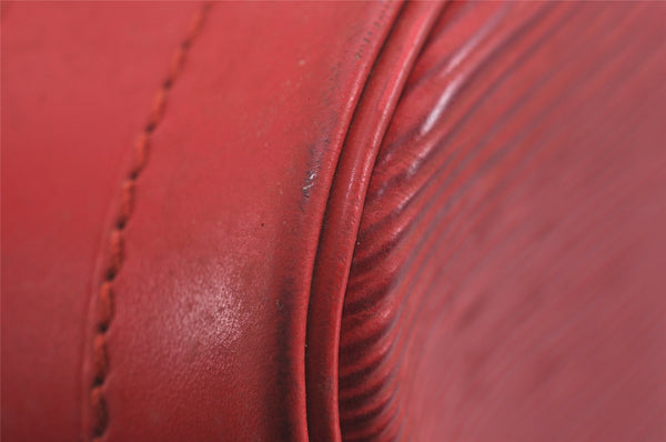 Authentic Louis Vuitton Epi Noe Shoulder Drawstring Bag Red M44007 LV 3258J