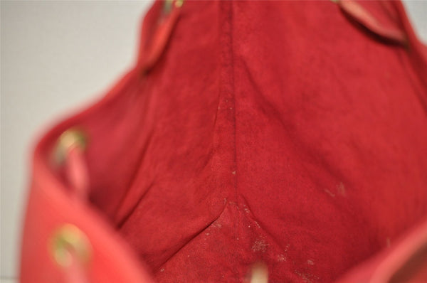 Authentic Louis Vuitton Epi Noe Shoulder Drawstring Bag Red M44007 LV 3258J