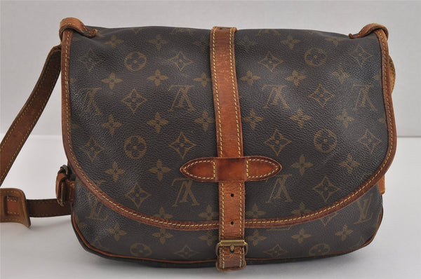 Authentic Louis Vuitton Monogram Saumur 30 Shoulder Cross Bag M42256 LV 3259J