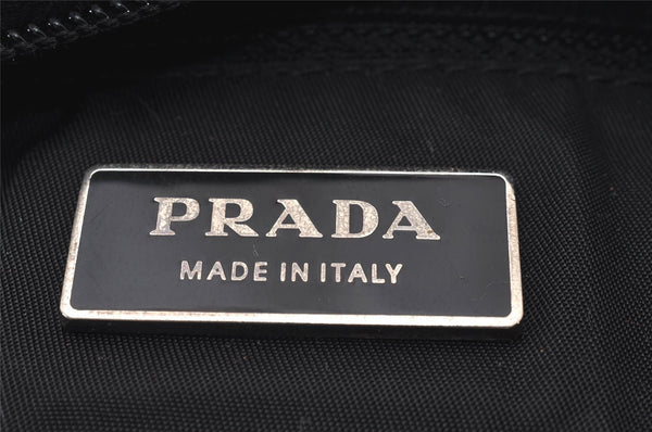 Authentic PRADA VELA SPORT Nylon Tessuto Leather Tote Bag BR0407 Black 3260I