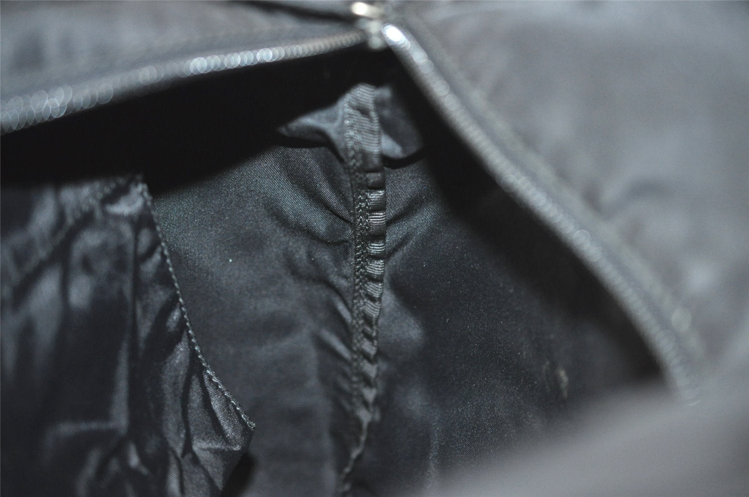 Authentic PRADA VELA SPORT Nylon Tessuto Leather Tote Bag BR0407 Black 3260I