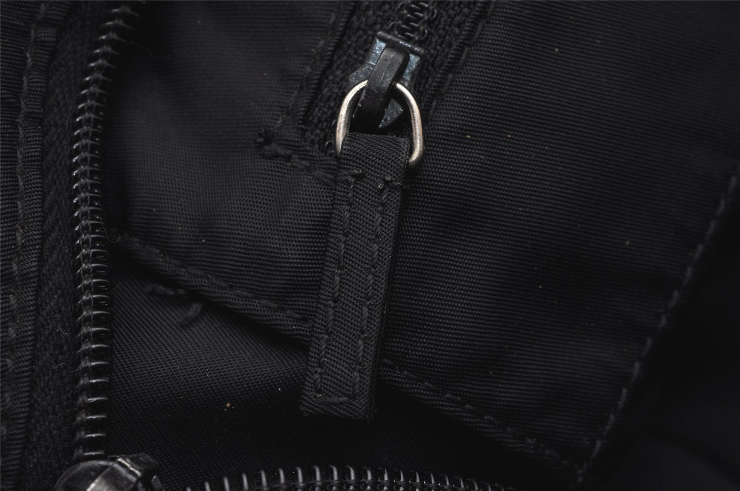 Authentic PRADA VELA SPORT Nylon Tessuto Leather Tote Bag BR0407 Black 3260I