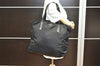 Authentic PRADA VELA SPORT Nylon Tessuto Leather Tote Bag BR0407 Black 3260I