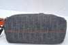 Authentic Christian Dior Trotter Shoulder Hand Bag Denim Leather Navy Blue 3260J