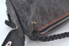 Authentic Christian Dior Trotter Shoulder Hand Bag Denim Leather Navy Blue 3260J