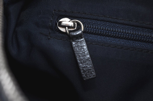 Authentic Christian Dior Trotter Shoulder Hand Bag Denim Leather Navy Blue 3260J