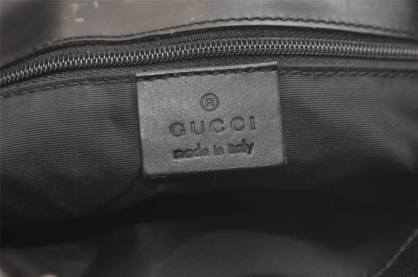Authentic GUCCI Shoulder Tote Bag Purse GG Canvas Leather 31244 Black 3260K