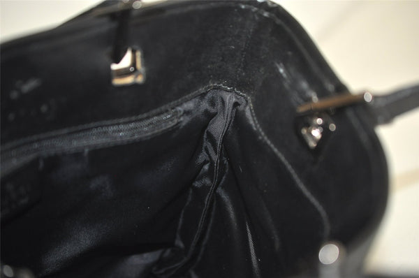Authentic GUCCI Shoulder Tote Bag Purse GG Canvas Leather 31244 Black 3260K