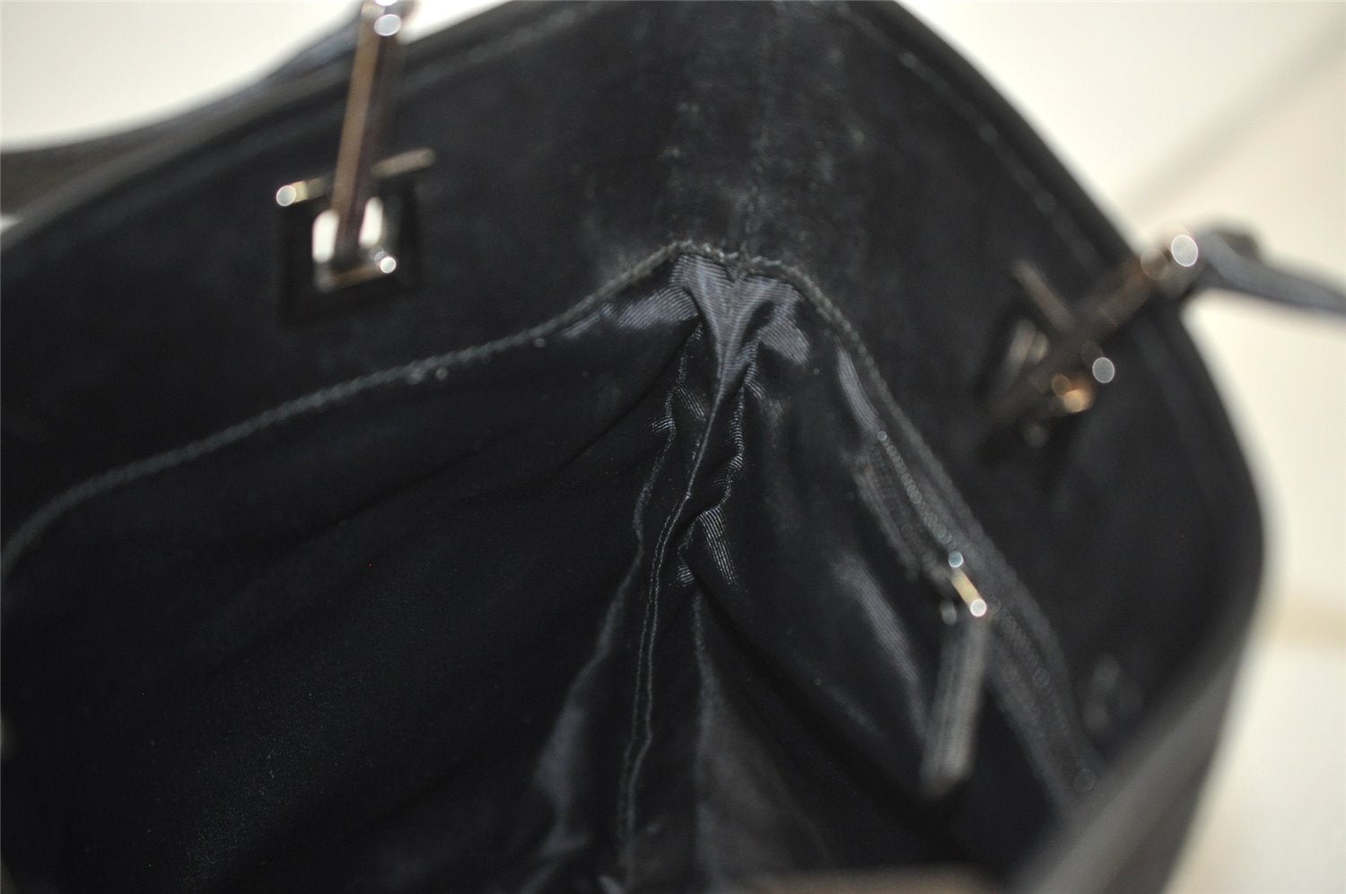 Authentic GUCCI Shoulder Tote Bag Purse GG Canvas Leather 31244 Black 3260K