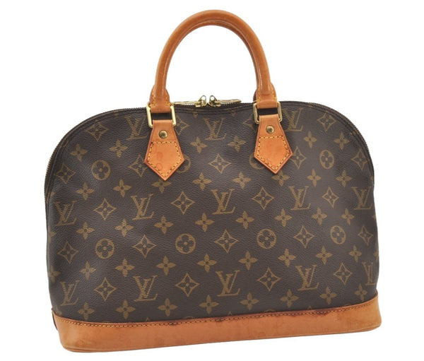 Authentic Louis Vuitton Monogram Alma Hand Bag Purse M51130 LV 3261J