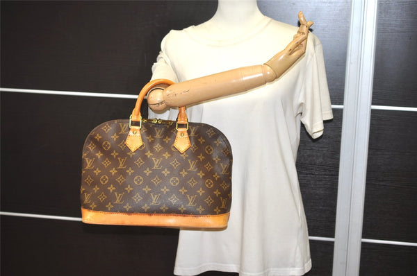 Authentic Louis Vuitton Monogram Alma Hand Bag Purse M51130 LV 3261J
