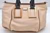 Authentic Chloe Ethel 2Way Shoulder Cross Body Hand Bag Leather Pink Beige 3261K