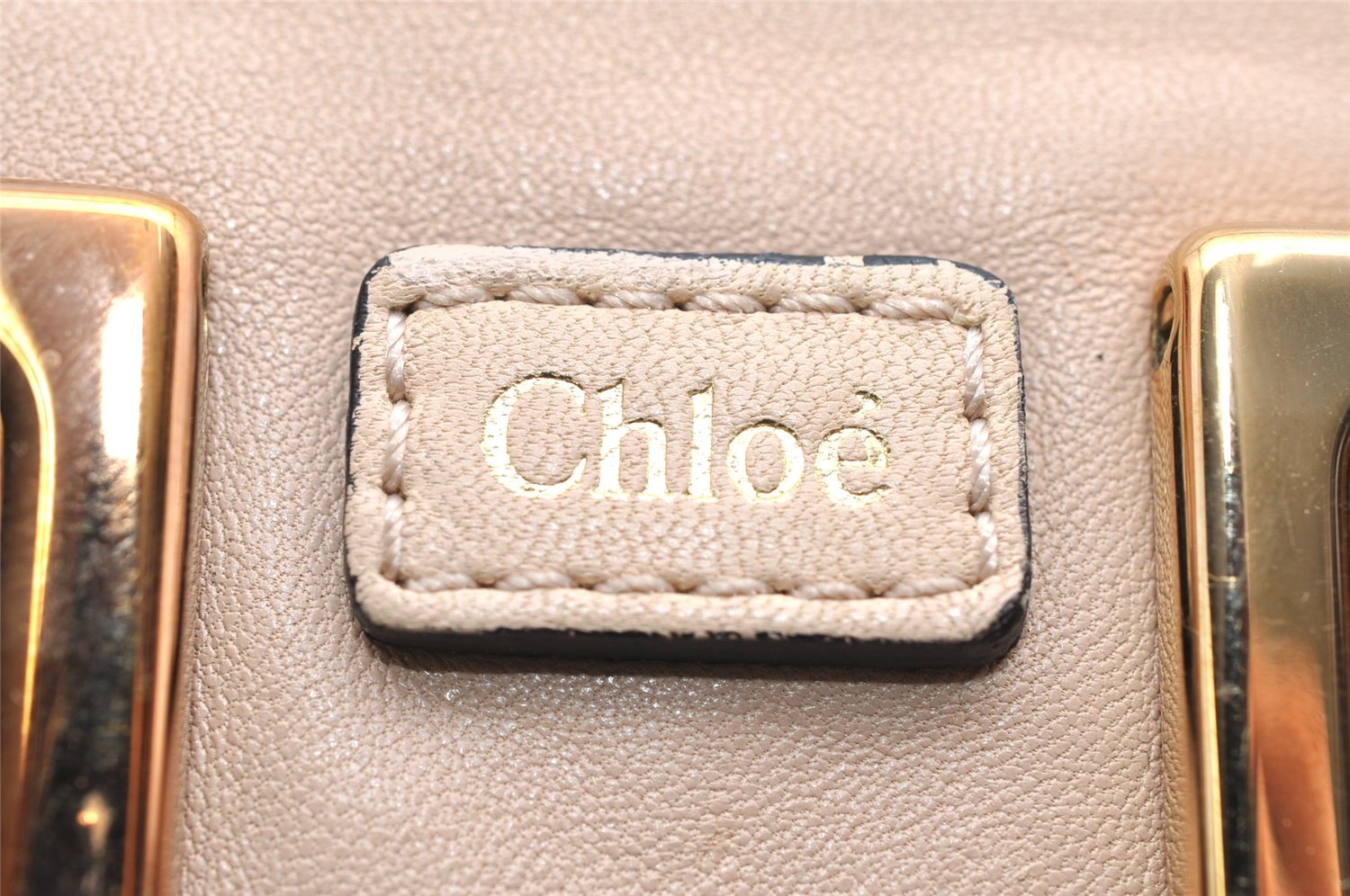 Authentic Chloe Ethel 2Way Shoulder Cross Body Hand Bag Leather Pink Beige 3261K