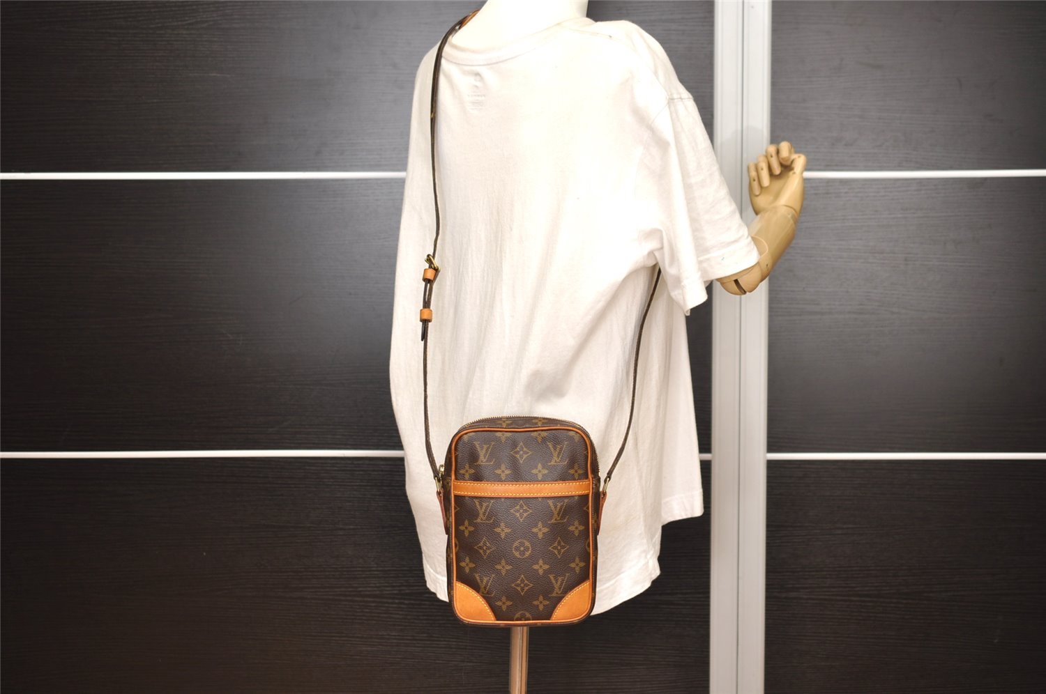 Authentic Louis Vuitton Monogram Danube Shoulder Cross Body Bag M45266 LV 3262J