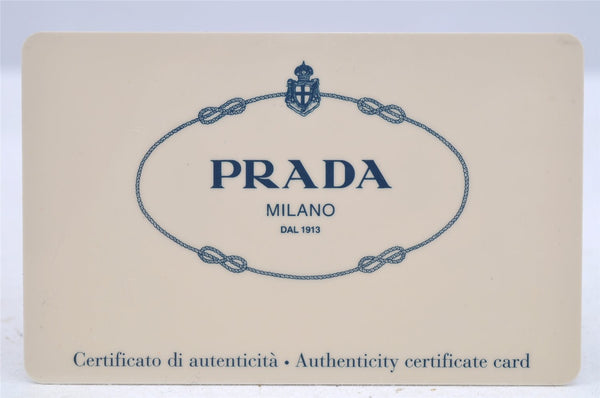 Authentic PRADA Tessuto Saffiano Nylon Leather Pouch Purse 2N0029 Black 3263I