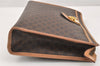 Authentic CELINE Macadam Blason Pattern Clutch Hand Bag PVC Leather Brown 3263K