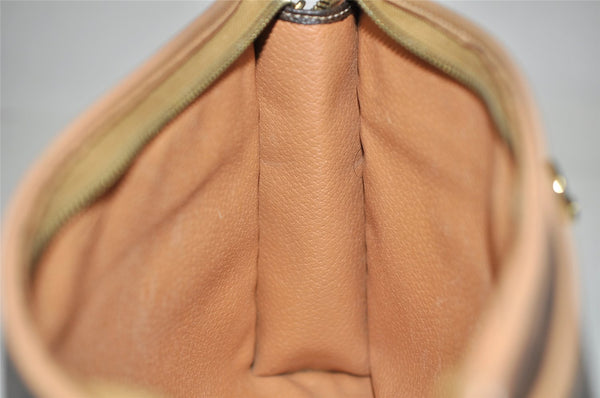 Authentic CELINE Macadam Blason Pattern Clutch Hand Bag PVC Leather Brown 3263K