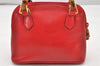 Authentic GUCCI Bamboo 2way Hand Shoulder Bag Purse Leather Red Junk 3264K