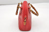 Authentic GUCCI Bamboo 2way Hand Shoulder Bag Purse Leather Red Junk 3264K