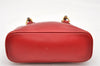 Authentic GUCCI Bamboo 2way Hand Shoulder Bag Purse Leather Red Junk 3264K