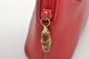 Authentic GUCCI Bamboo 2way Hand Shoulder Bag Purse Leather Red Junk 3264K