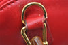Authentic GUCCI Bamboo 2way Hand Shoulder Bag Purse Leather Red Junk 3264K