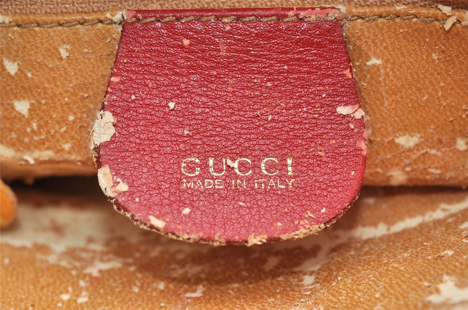Authentic GUCCI Bamboo 2way Hand Shoulder Bag Purse Leather Red Junk 3264K