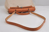 Authentic HERMES Her Bag PM 2 In 1 2Way Hand Bag Canvas White Black 3265J