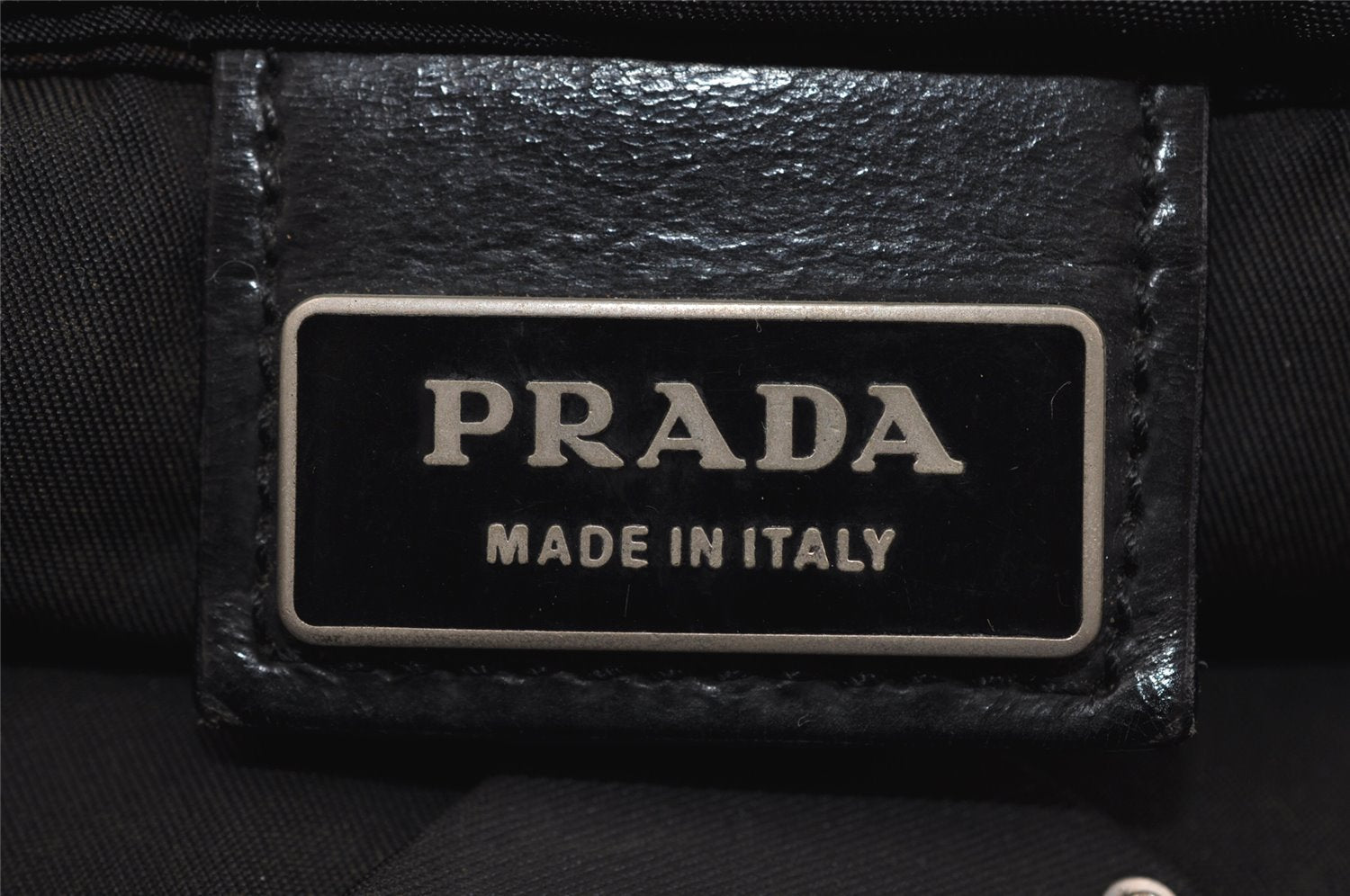 Authentic PRADA Nylon Tessuto Leather Shoulder Cross Body Bag Purse Black 3266I