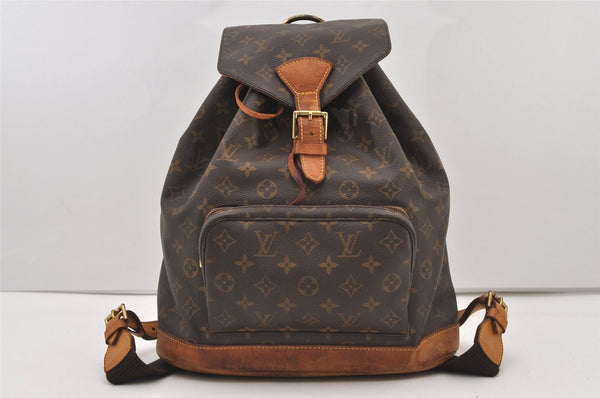 Authentic Louis Vuitton Monogram Montsouris GM Backpack M51135 LV 3267J