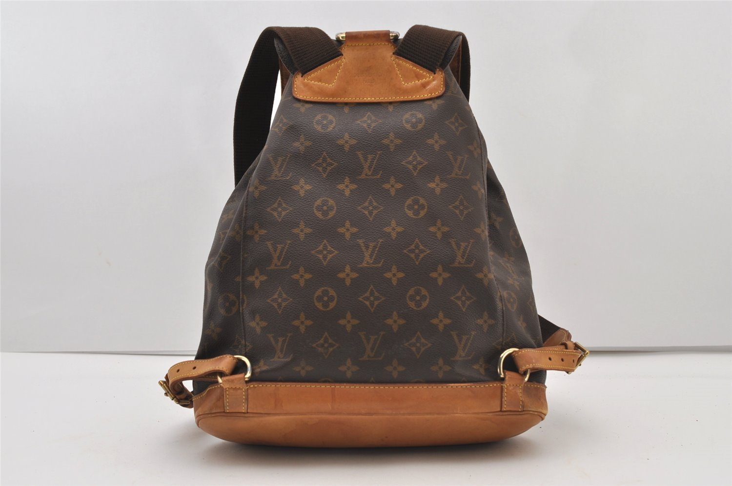 Authentic Louis Vuitton Monogram Montsouris GM Backpack M51135 LV 3267J