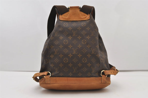 Authentic Louis Vuitton Monogram Montsouris GM Backpack M51135 LV 3267J