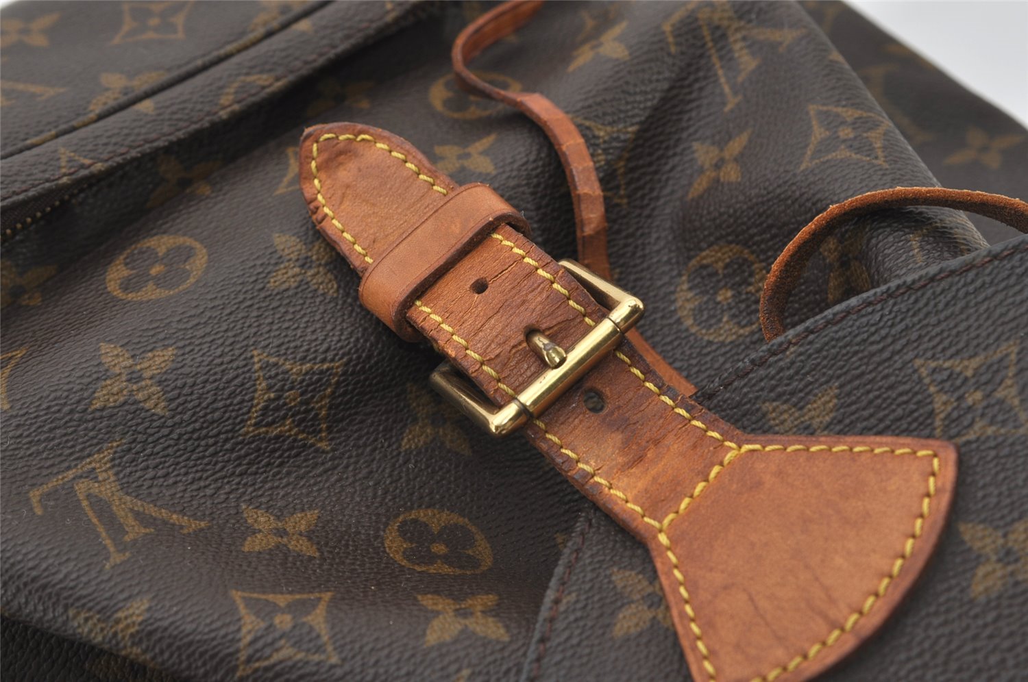 Authentic Louis Vuitton Monogram Montsouris GM Backpack M51135 LV 3267J