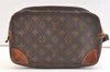 Authentic Louis Vuitton Monogram Marly Dragonne GM M51825 Clutch Bag Junk 3268K