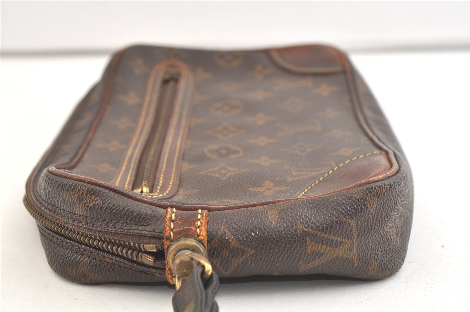 Authentic Louis Vuitton Monogram Marly Dragonne GM M51825 Clutch Bag Junk 3268K