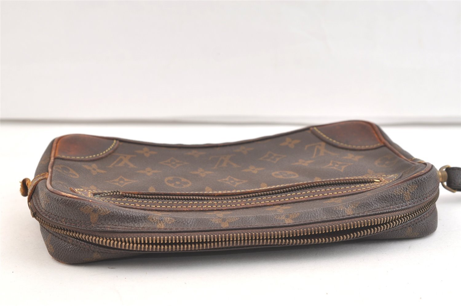 Authentic Louis Vuitton Monogram Marly Dragonne GM M51825 Clutch Bag Junk 3268K