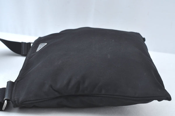 Authentic PRADA Nylon Tessuto Leather Shoulder Cross Body Bag Purse Black 3269I
