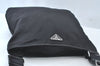 Authentic PRADA Nylon Tessuto Leather Shoulder Cross Body Bag Purse Black 3269I