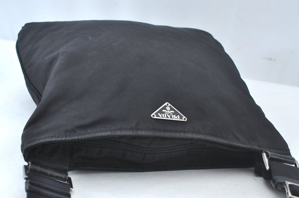 Authentic PRADA Nylon Tessuto Leather Shoulder Cross Body Bag Purse Black 3269I