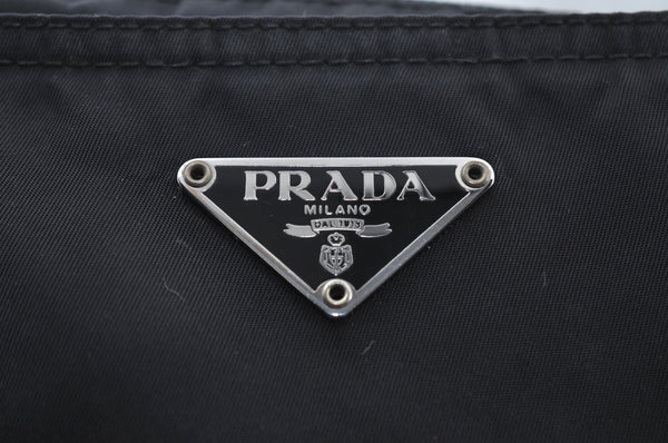 Authentic PRADA Nylon Tessuto Leather Shoulder Cross Body Bag Purse Black 3269I