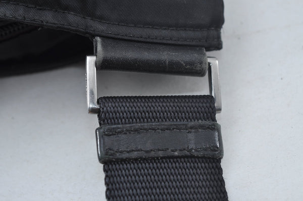 Authentic PRADA Nylon Tessuto Leather Shoulder Cross Body Bag Purse Black 3269I