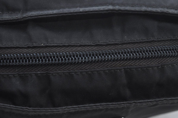 Authentic PRADA Nylon Tessuto Leather Shoulder Cross Body Bag Purse Black 3269I