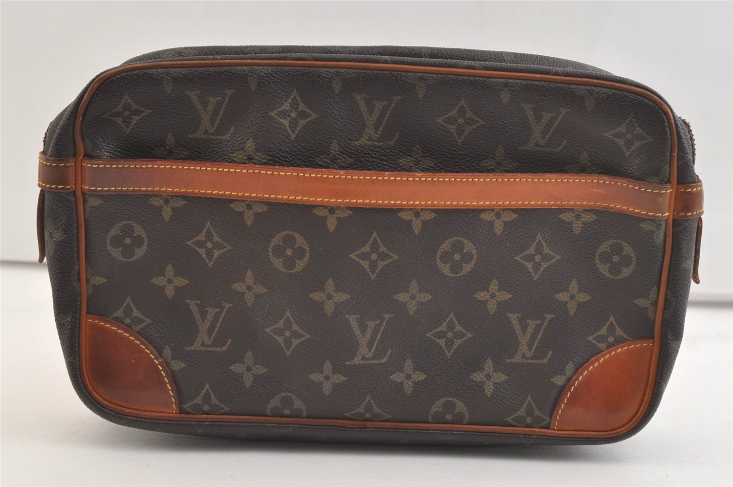 Authentic Louis Vuitton Monogram Compiegne 28 Clutch Hand Bag M51845 Junk 3269K