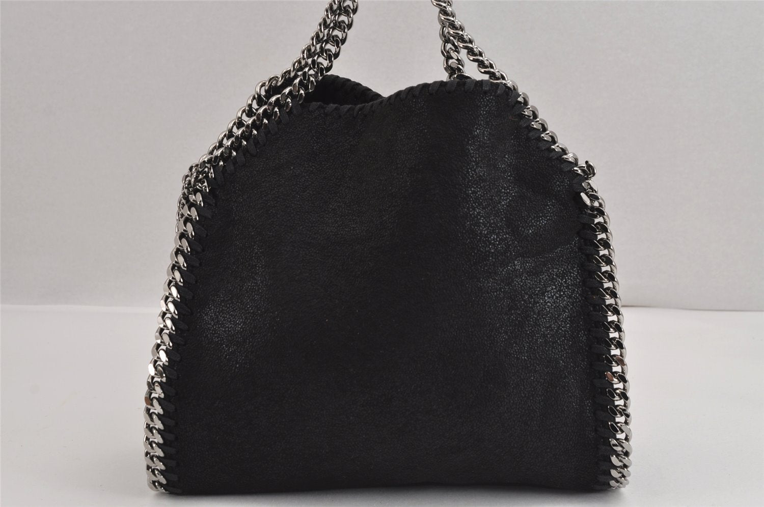 Authentic Stella McCartney Falabella Mini Shoulder Hand Bag Leather Black 3270J