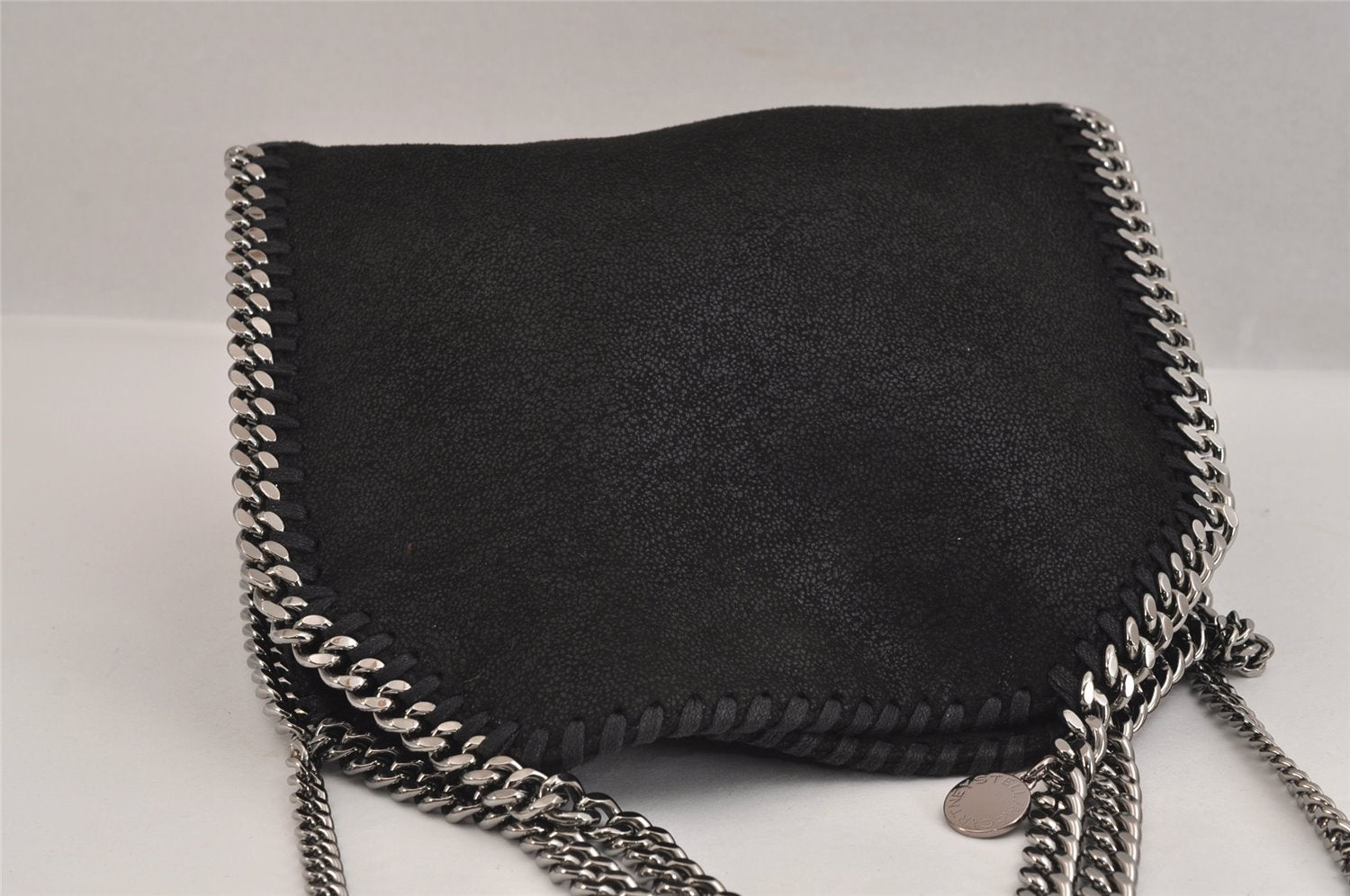 Authentic Stella McCartney Falabella Mini Shoulder Hand Bag Leather Black 3270J