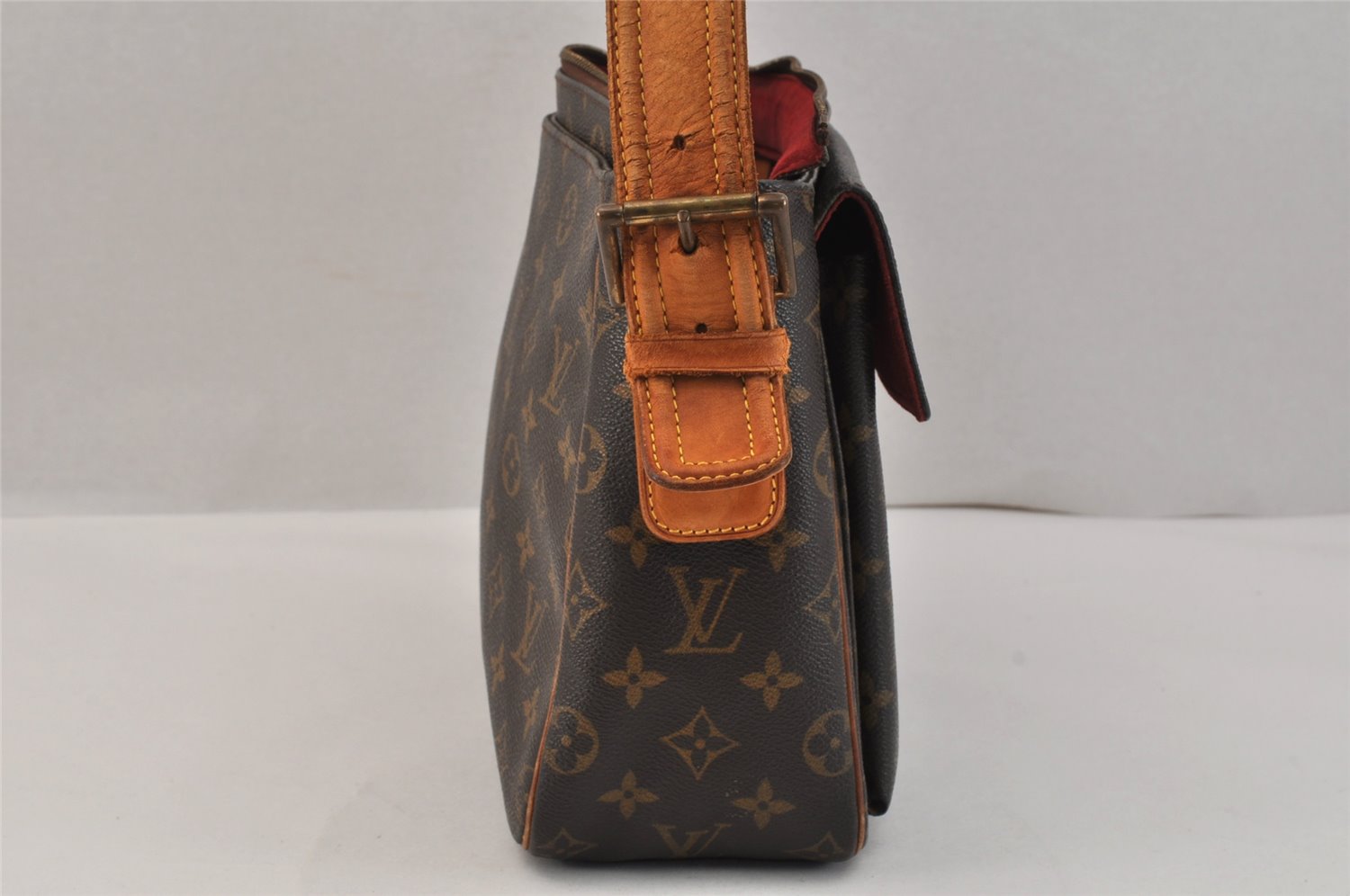 Authentic Louis Vuitton Monogram Viva Cite GM Shoulder Bag M51163 LV Junk 3270K