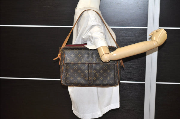 Authentic Louis Vuitton Monogram Viva Cite GM Shoulder Bag M51163 LV Junk 3270K