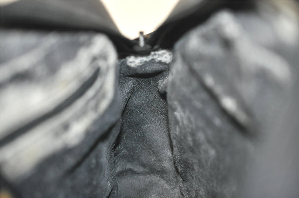 Authentic GUCCI Micro GG PVC Leather Shoulder Cross Body Bag Black Junk 3271I