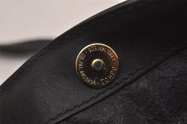 Authentic GUCCI Micro GG PVC Leather Shoulder Cross Body Bag Black Junk 3271I