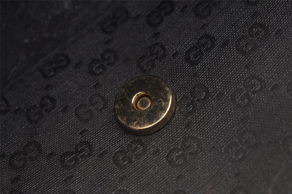 Authentic GUCCI Micro GG PVC Leather Shoulder Cross Body Bag Black Junk 3271I